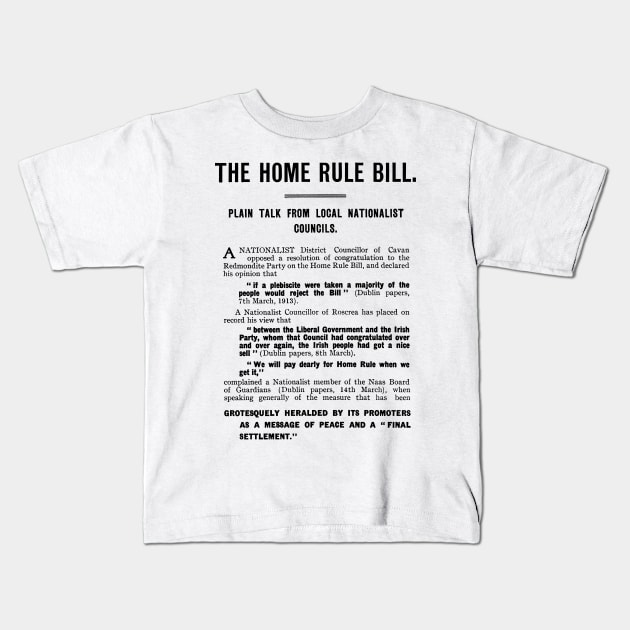 The Home Rule Bill Kids T-Shirt by feck!